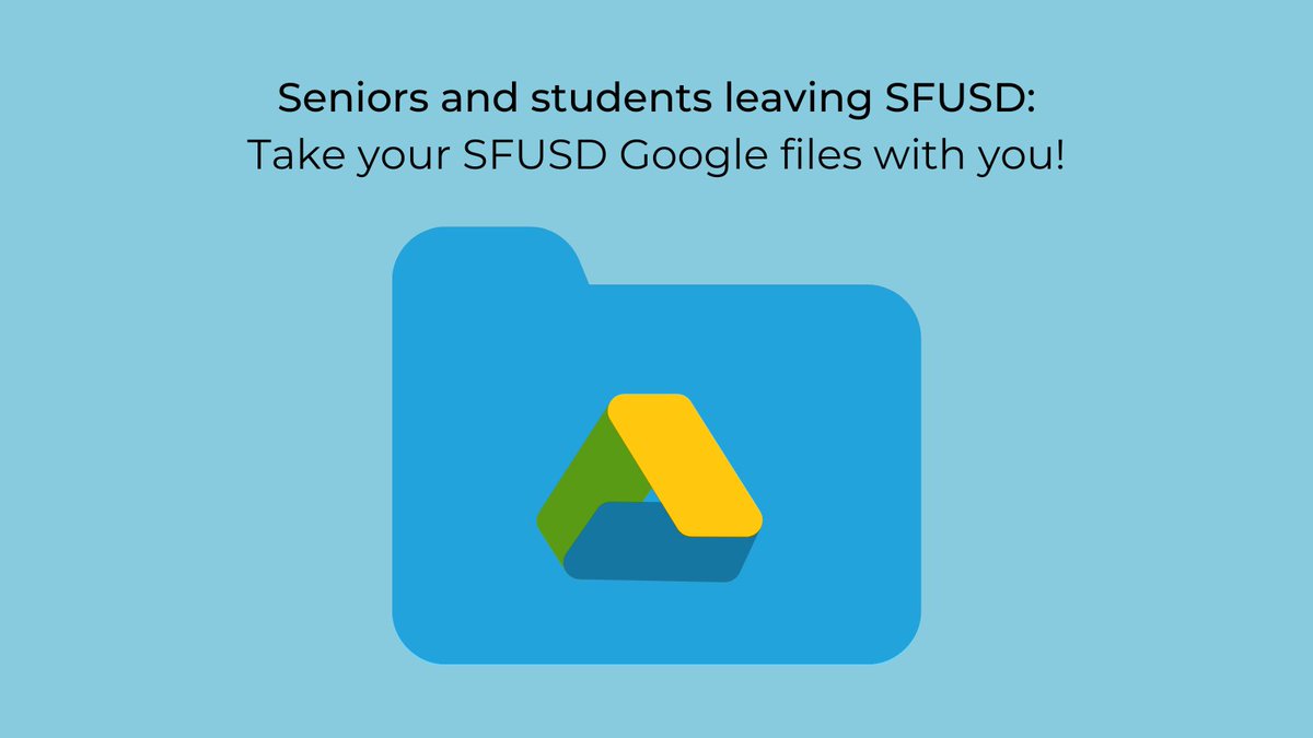 Graduating seniors and students leaving SFUSD: Learn how you can keep your Google files: sfusd.edu/announcements/…