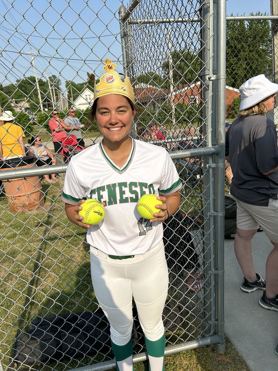 With the first two homeruns of her high school career, Sienna Frank gives Geneseo softball some insurance and cushion runs in their 12-2 win over Rocky in the first round of regionals!! <a href="/athleticsGHS/">Geneseo Athletics</a> <a href="/geneseosoftball/">Lady Leafs Softball</a>