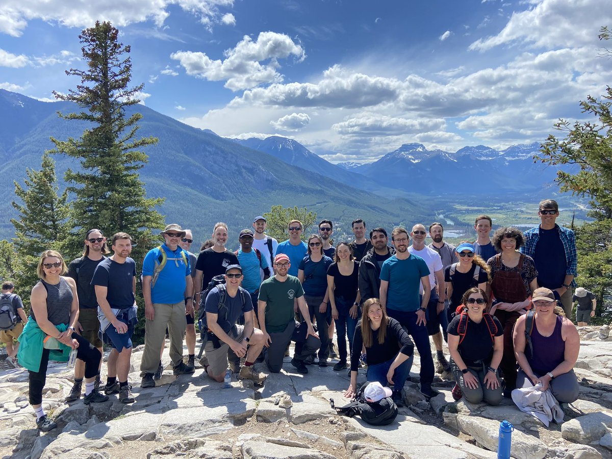 bcshaffer's tweet photo. This is what a conference in the Rockies looks like 😎🏃‍♂️🏔️

The intrepid hikers on Day 1 of Electricity Camp 2023! https://t.co/PyvFmhdKJL