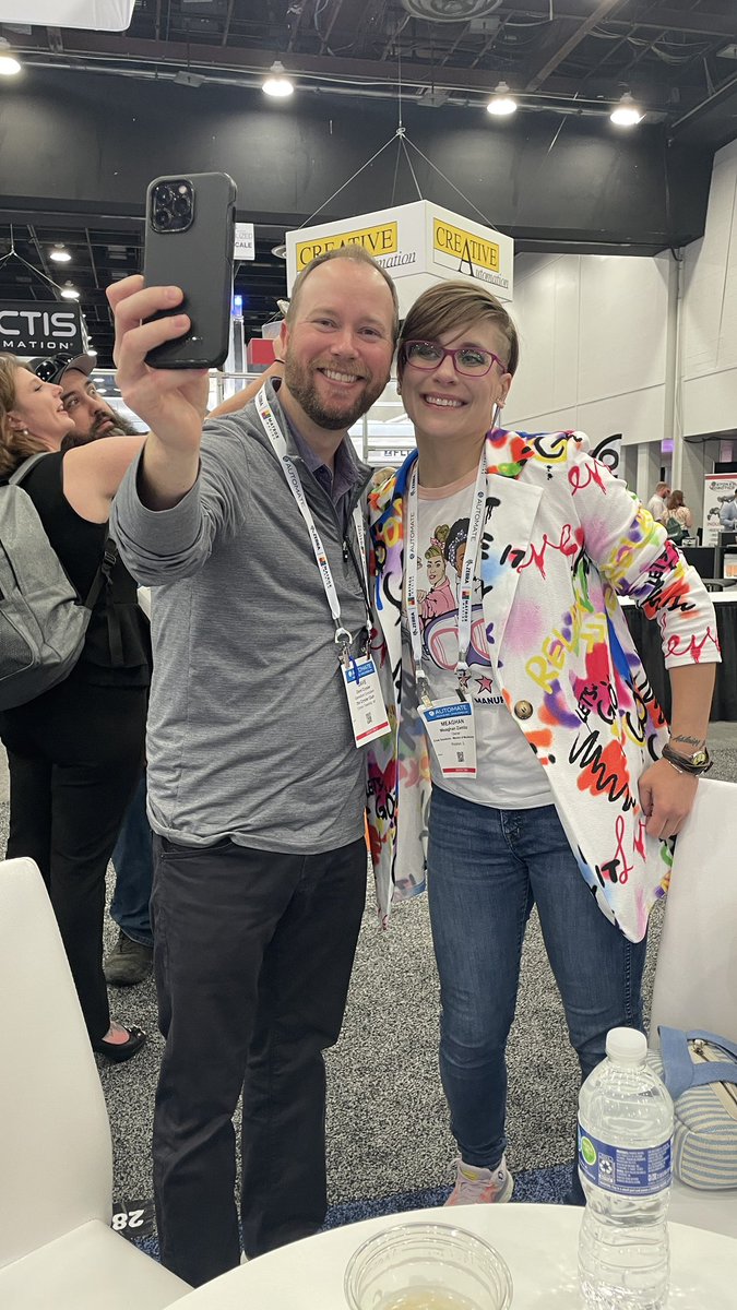 Selfie time with <a href="/DavidCrysler/">David Crysler</a> and <a href="/MZiemba1215/">Meaghan Ziemba</a> <a href="/MavensofMfg/">Mavens of Manufacturing</a>
<a href="/AutomateShow/">Automate Show</a> 

#Automate2023
