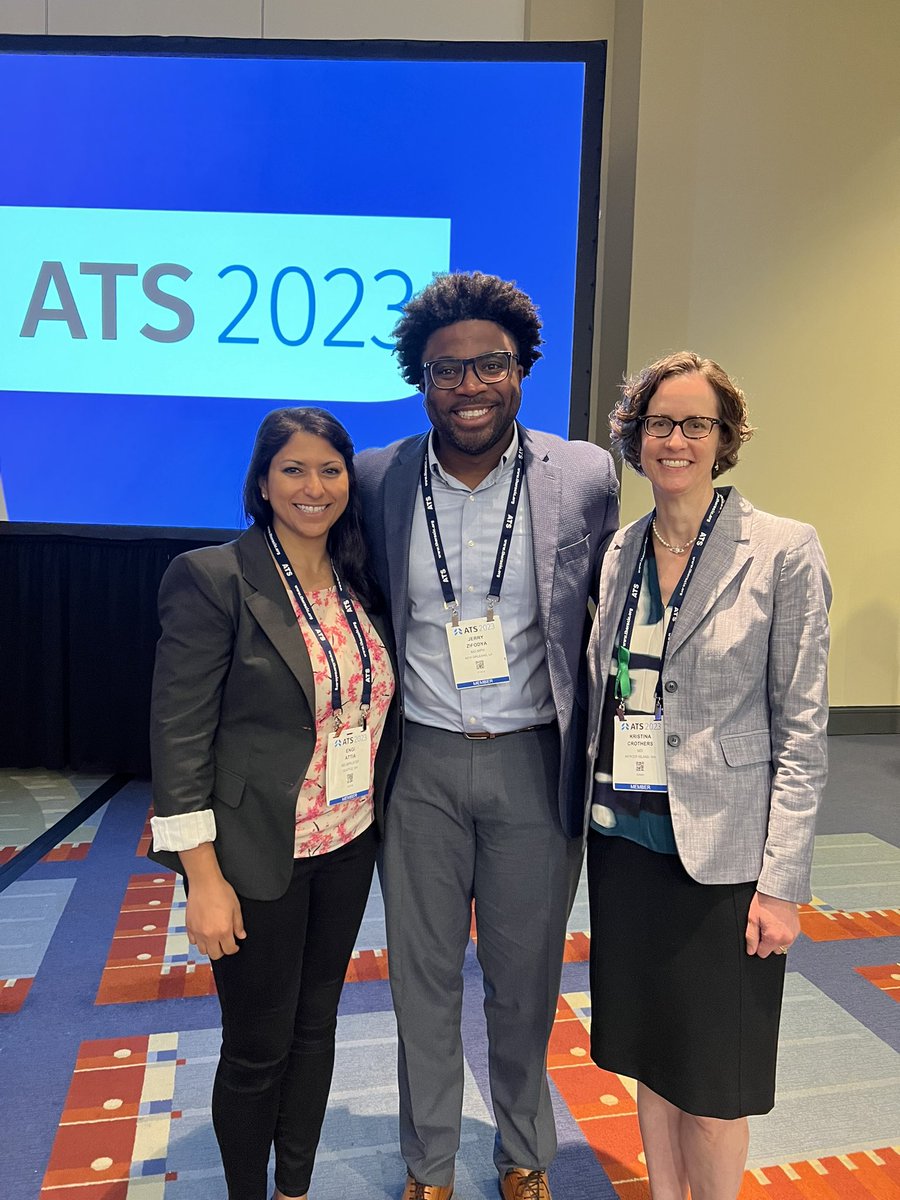 Proud of the work these two are doing studying the sequelae of HIV infection and TB on chronic lung disease - excellent ATS presentations! @JerryZifodya @engiattia #ATS2023 @uwpccm