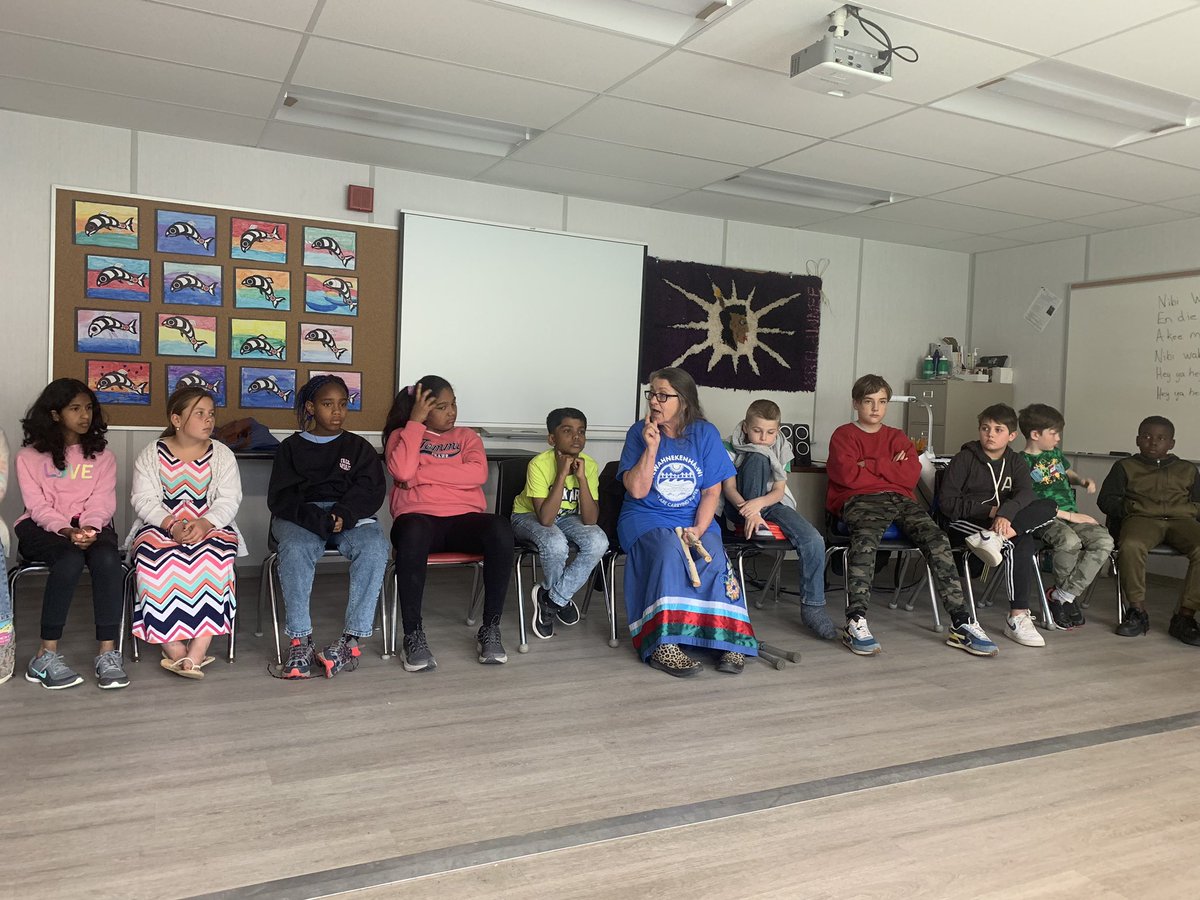 Bishop MacDonell hosted Kokum Marlene today as they learned about water and sang water songs. Gchi Miigwech Marlene for a wonderful day in Cornwall! <a href="/CDSBEO/">CDSBEO</a> <a href="/MsNormaMcD/">Norma McDonald</a>