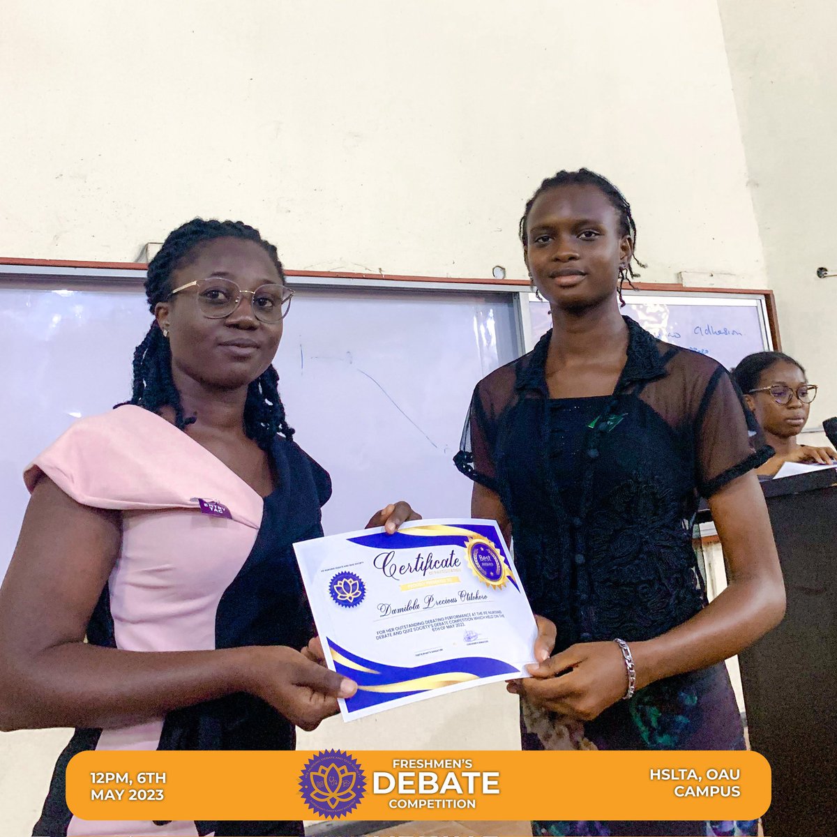 IndaqsOAU's tweet photo. The debaters did justice to the topic; The 2023 presidential election: Credibility, Freeness and Fairness.

It is with great delight and pride that we share these memories. 
One to many more!
INDAQS IS BACK! https://t.co/KOST9Ab2vt