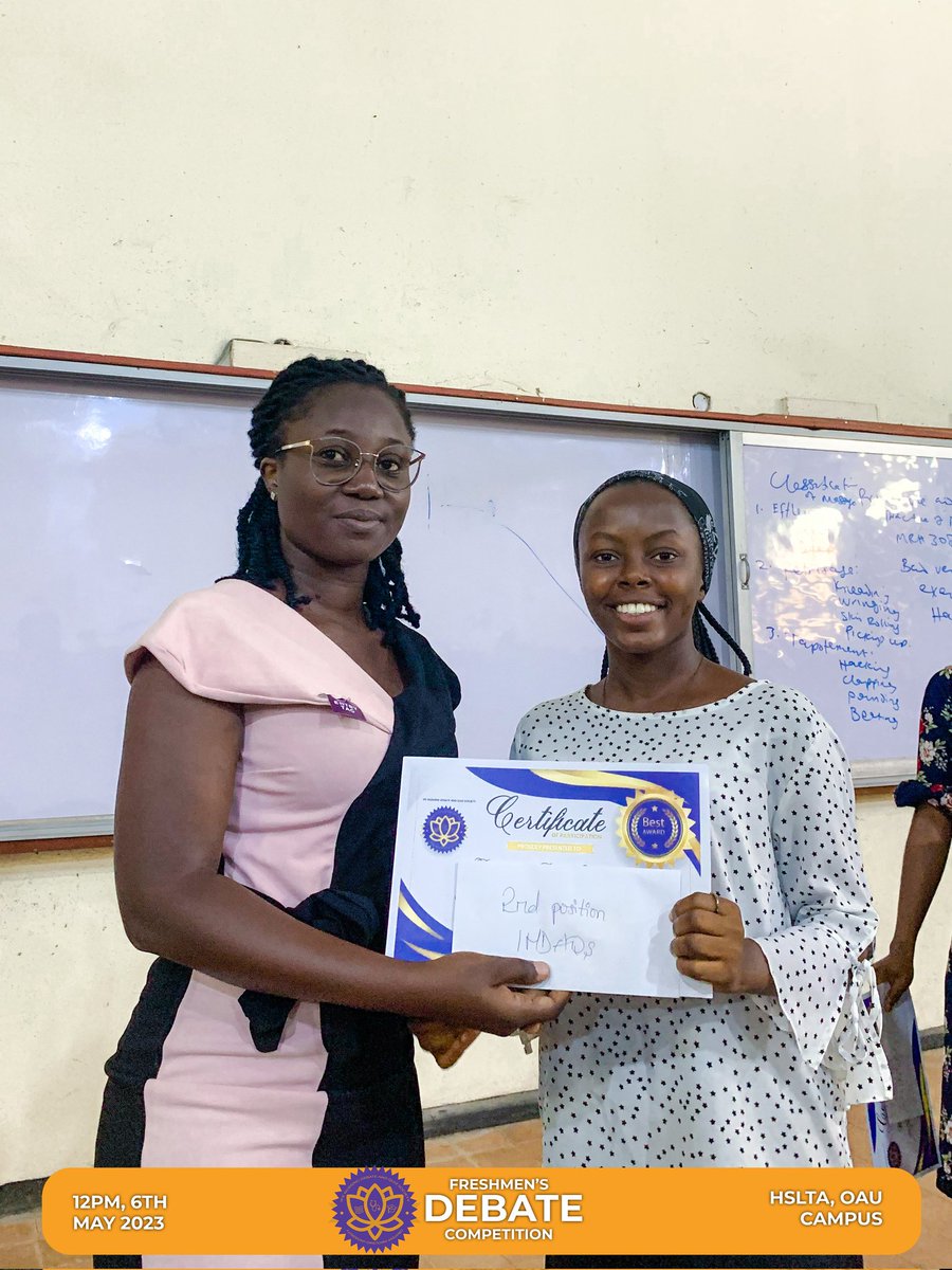 IndaqsOAU's tweet photo. The debaters did justice to the topic; The 2023 presidential election: Credibility, Freeness and Fairness.

It is with great delight and pride that we share these memories. 
One to many more!
INDAQS IS BACK! https://t.co/KOST9Ab2vt