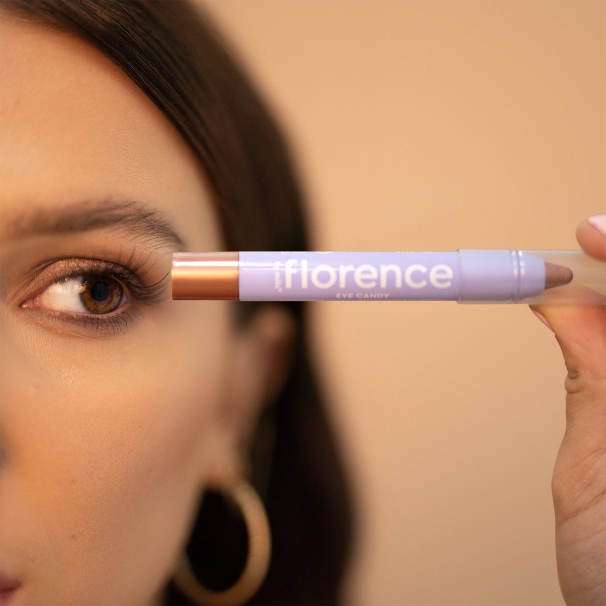 a toffee moment 🤎✨ why mills loves our eye candy eyeshadow sticks: 'i'm obsessed with how easy these eyeshadow sticks are to apply. they blend so easily and don’t budge for hours!' 

shop now at florencebymills.com #florencebymills