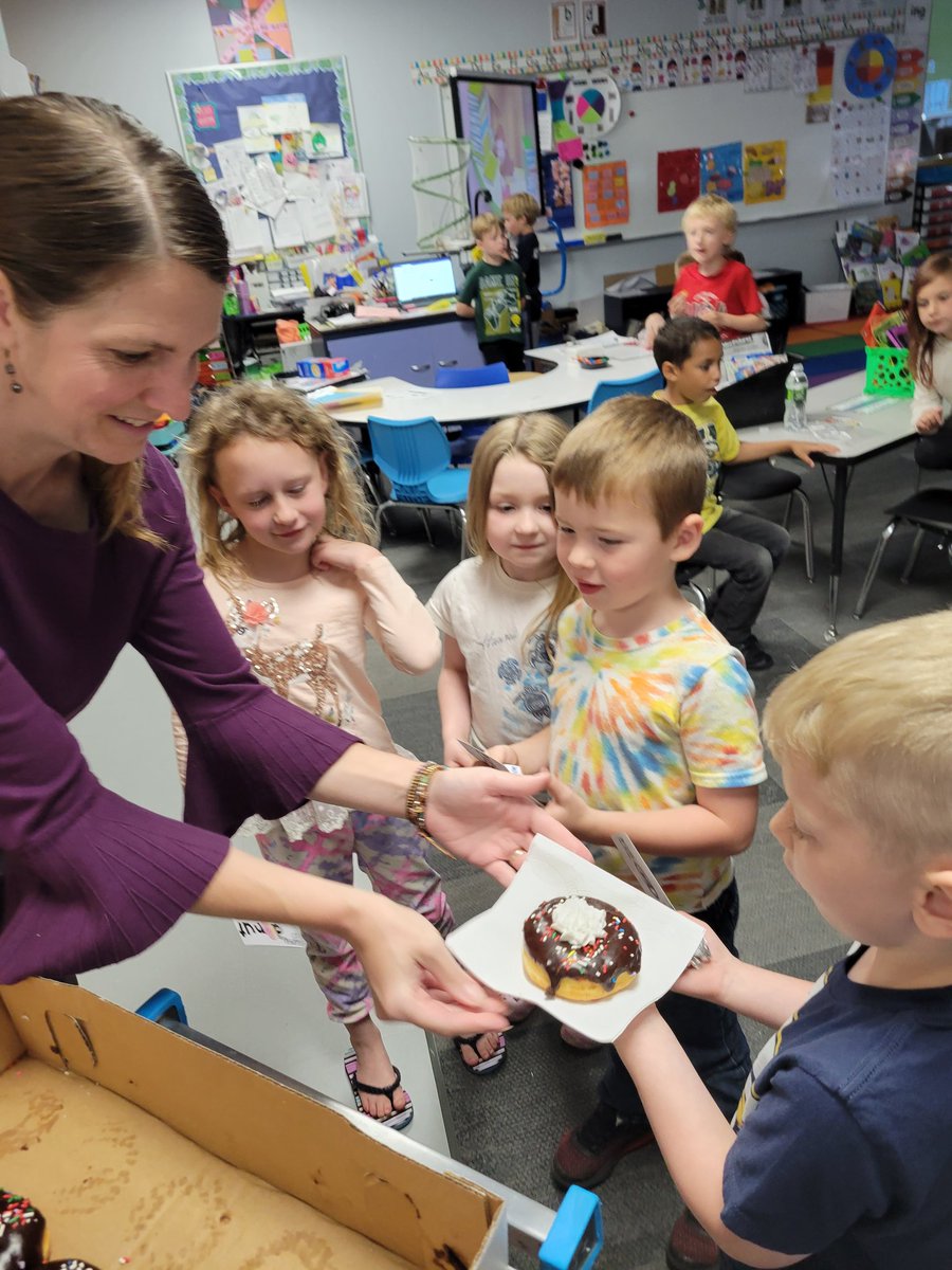 Thank you, Mrs. Horton for the donuts.  Way to go kids for having great attendance! #wcsflight