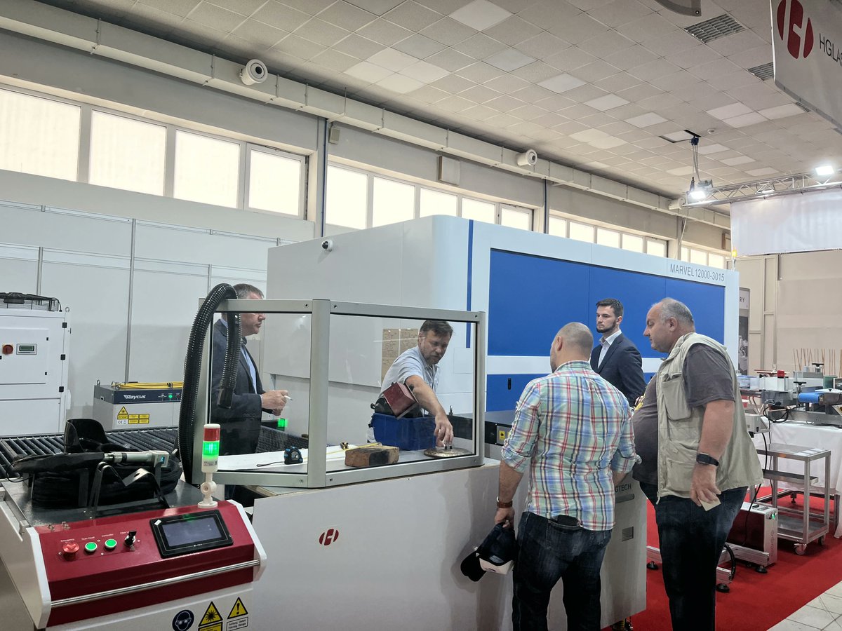 HGTECH_HGLaser's tweet image. 📸 Exciting times at #InternationalEngineeringFair in #Slovakia! 🌍✨ 
Don't miss the chance to explore our Marvel series of #lasercutting and Buzz series #lasercleaning machines that offer unmatched performance, efficiency, and cost-effectiveness. 💪🚀 Pavilion M1, Stand 23!