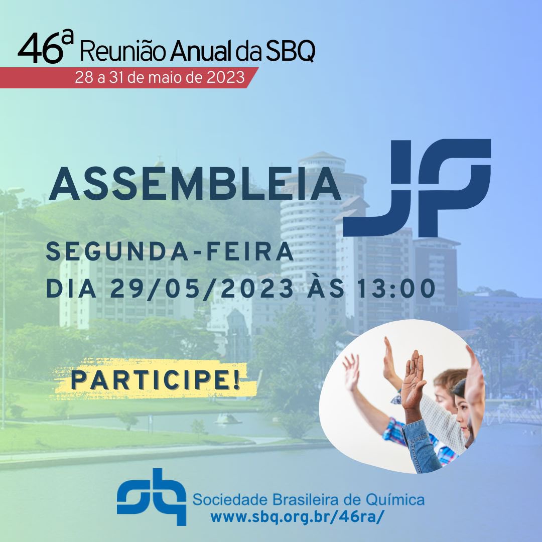 jpsbq's tweet photo. Teremos assembleia sim! Esperamos todos vocês na nossa primeira Assembleia JP. Quer saber mais sobre a estrutura e as iniciativas do Comitê Jovens Pesquisadores SBQ? Nosso encontro está marcado: próxima segunda, dia 29, às 13h. Não deixe de participar!
#JPSBQ #SBQ #46RASBQ https://t.co/DumDaUJV4Y