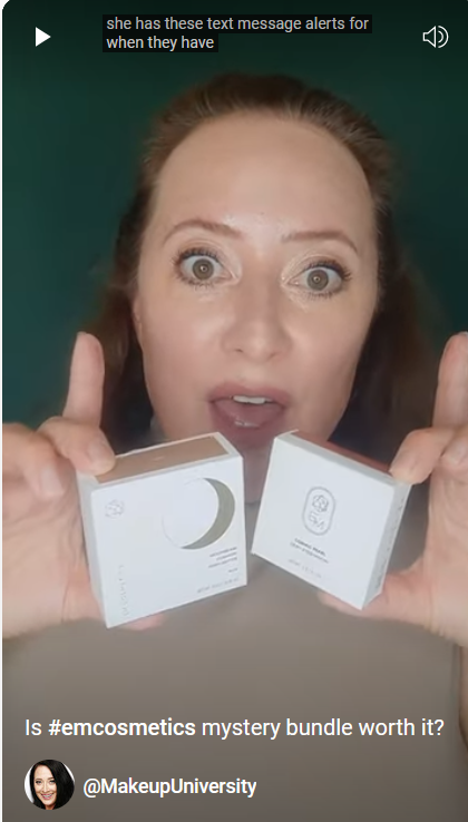 Cherelynn's tweet image. Is #emcosmetics mystery bundle worth it?
youtube.com/shorts/9y2JnnU…