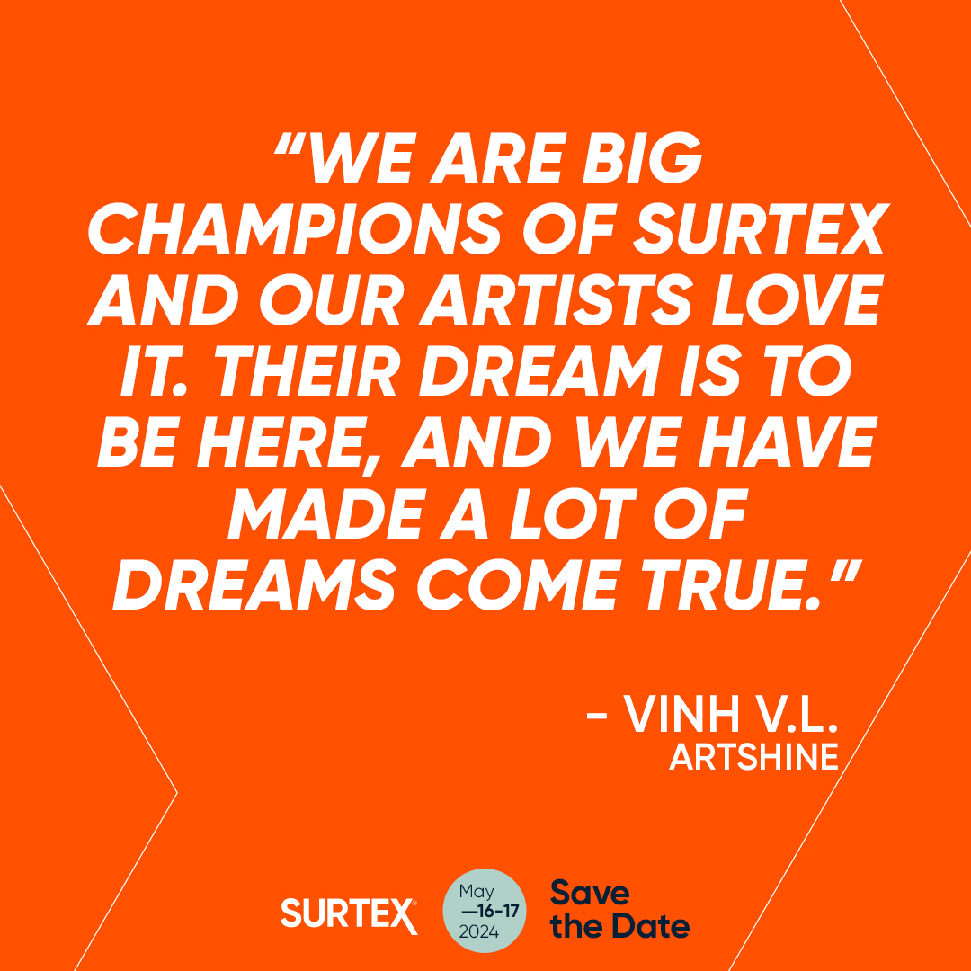 What are people saying about #SURTEX? Here's what Vinh from @artshineQC shared with us 🧡