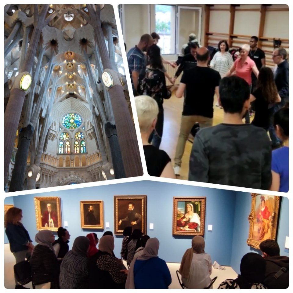 CFATrinitatV's tweet photo. Avui l'Art de parlar al MNAC, visita a la Sagrada família i classe de sardanes. Quin dia més fantàstic! #fadults, #PAE https://t.co/lMGCwS9krJ