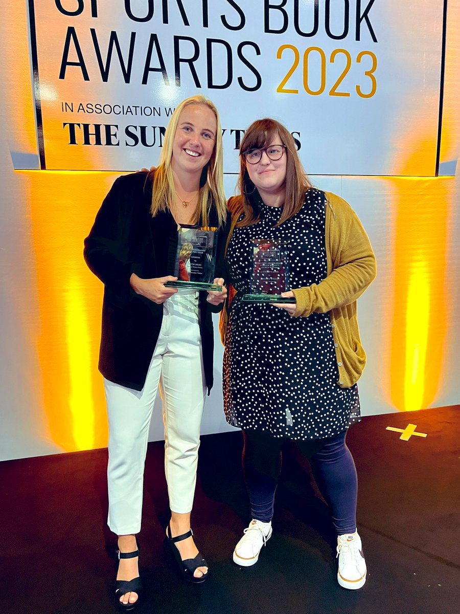 Women’s football sports books are here to stay. Massive congrats @bmeado9 and @KatieWhyatt! #sportsbookawards #sba2023