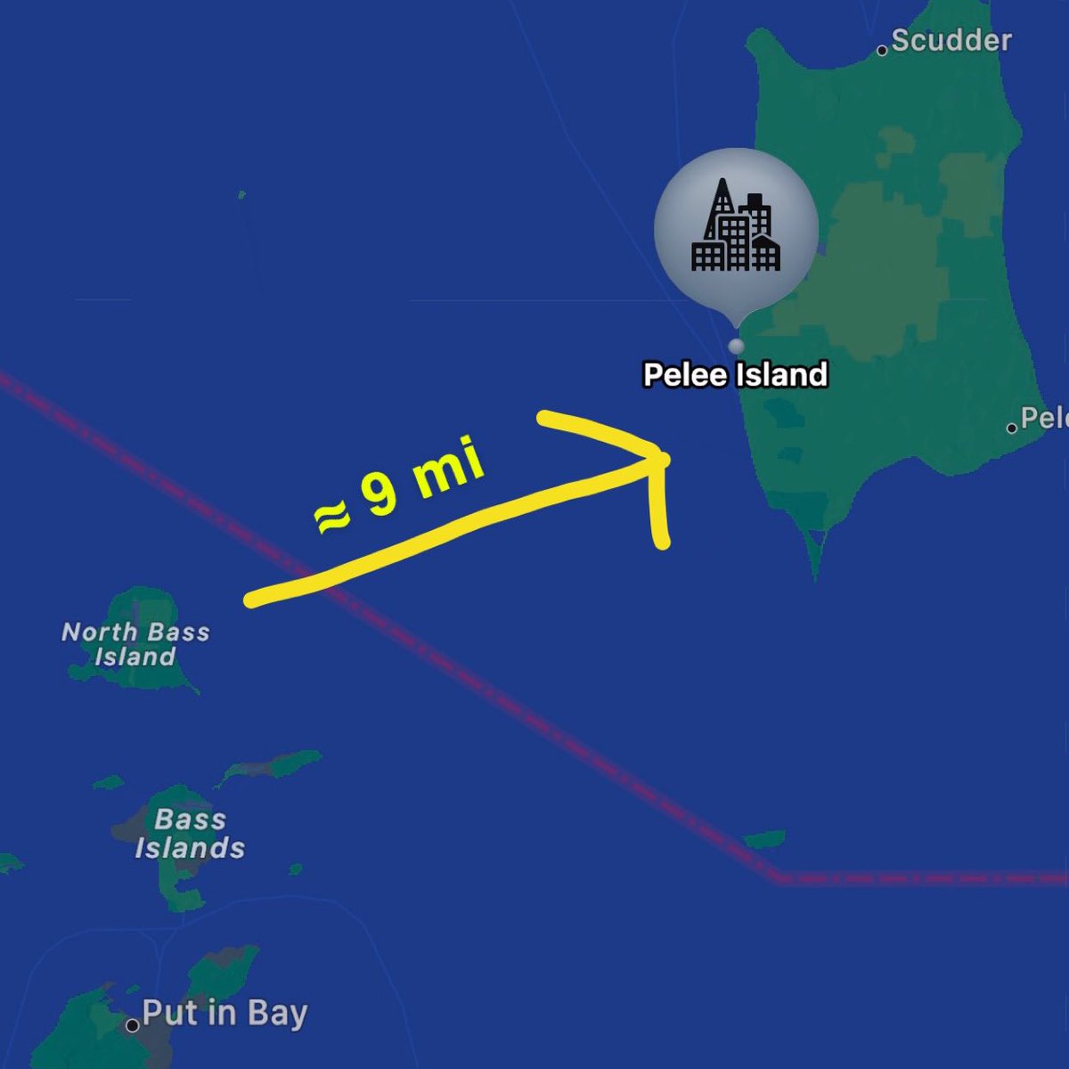 SirYacht_'s tweet photo. 10,000 likes and I'll swim from the US to Canada 🏊

(North Bass Island, Ohio to Pelee, Island, Canada ≈ 9 miles) https://t.co/NEkKVbbcaW