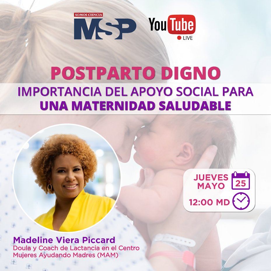 RevistaMSP's tweet image. #ProgramaEspecial | Hablemos de #postparto y salud perinatal. ¿Qué desafíos enfrentan las mujeres hoy en día para lograr una #maternidad saludable? Conócelo en nuestro próximo especial con Madelina Viera en entrevista con Luis Penchi.

¡Mañana! 12:00 MD