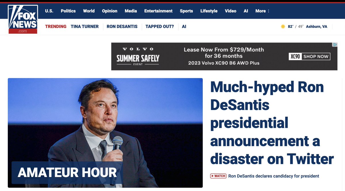 Fox homepage.