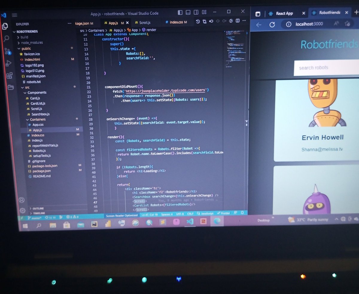 This is my first project I did using ReactJs. I was not really active then, so I decided to post it here after more than 9months.
One thing I love about React is how declarative it is as a programming language.

#Coding #Frontenddeveloper #ReactJs #Javascript