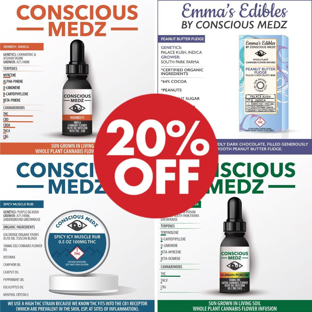 📢🌿🌞It's Conscious Saturday at Simply Pure! All #ConsciousMedz sun-grown vegan tinctures, edibles and topicals are 2⃣0⃣% off today!🌞🌿📢
#Denver #dispensary #cannabis #WomanOwned #CannabisCommunity #BlackOwned #VeteranOwned #cannabisindustry #cannabisculture #IAmAPurest💚