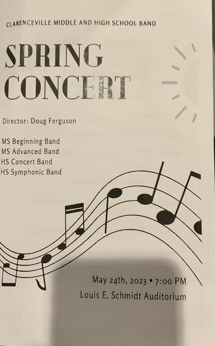 Here to enjoy the last leg of the Clarenceville School District Spring Music Concert series...featuring our CMS &amp; CHS bands!! #CSD_AllMeansAll #OneClarenceville #MusicJustMakesLifeBetter
