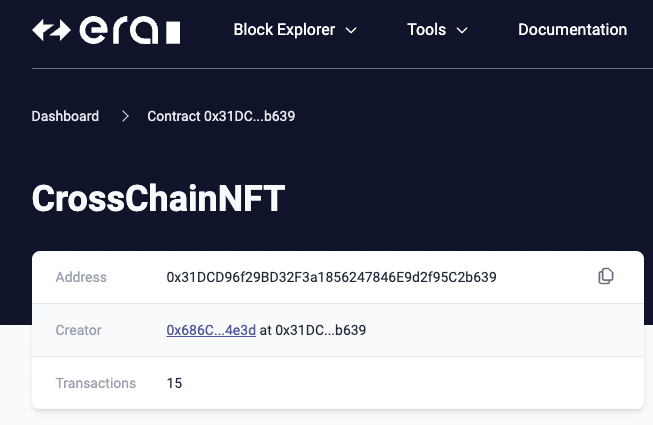 Here's the zksync contract we'll be minting from: explorer.zksync.io/address/0x31DC….