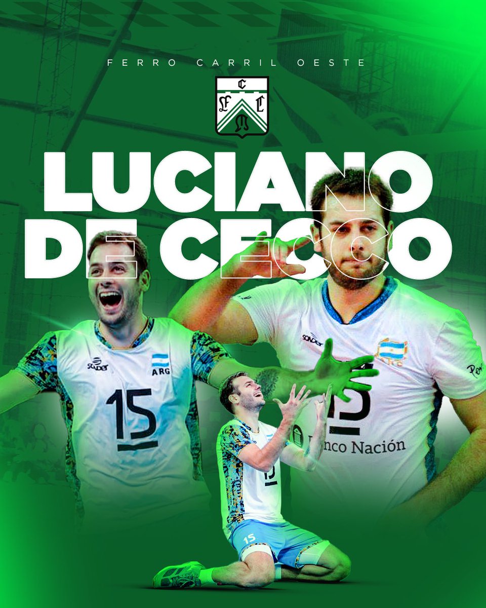💣🤯💥 ¡LUCIANO DE CECCO ES NUEVO JUGADOR DE #FERRO!

El medallista de bronce en los JJ.OO de Tokyo 2020 con <a href="/Voley_FEVA/">Voleibol Argentino</a> 🇦🇷 se sumará a Oeste proveniente del Lube Civitanova de Italia para jugar el Torneo Metropolitano 🏐

¡BIENVENIDO, <a href="/LucianoDeCecco/">Luciano De Cecco</a>! 😍

#VivíFerro 💚