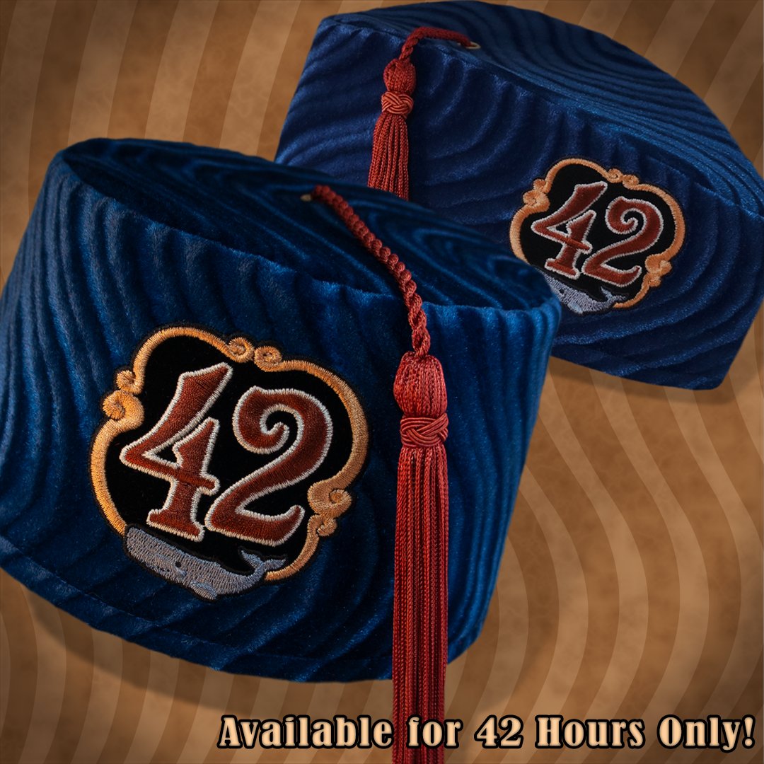 Don't Panic but The 42 Fez returns for ONLY 42 Hours! - mailchi.mp/3f8eba3792a3/o… We're celebrating Towel Day with the 42 hour return of this rare design!

#TowelDay #42 #fez #FezORama #H2G2 #hitchhikersguidetothegalaxy #dontpanic