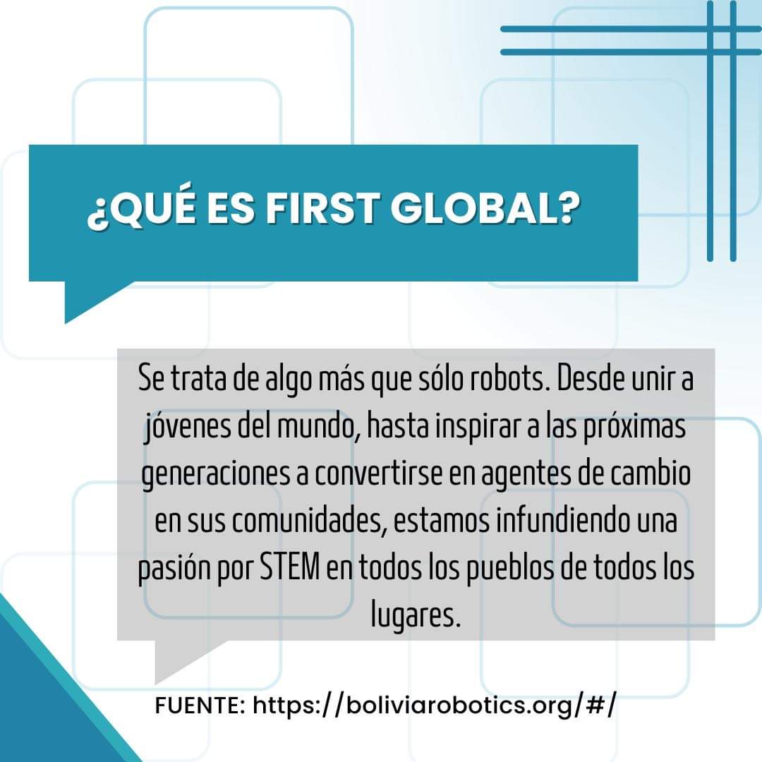 ITGroup_Systems's tweet photo. 🤖Participa del VI Torneo Nacional de Robótica "FIRST GLOBAL BOLIVIA 2023", rumbo al "FIRST GLOBAL CHALLENGE SINGAPUR"
Obtén más información en el siguiente link: https://t.co/f7LMzwlgG3
Sé parte de esta maravillosa experiencia🔝
#Bolivia #singapur #firstglobalbolivia #ItGroup https://t.co/GGDDNIMrWv
