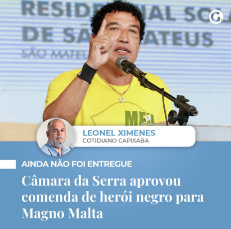 Magno Malta fez o que fez e os deputados do Espírito Santo presenteiam ele com a comenda de herói negro. O Brasil definitivamente é um país racista, perverso e ignorante.