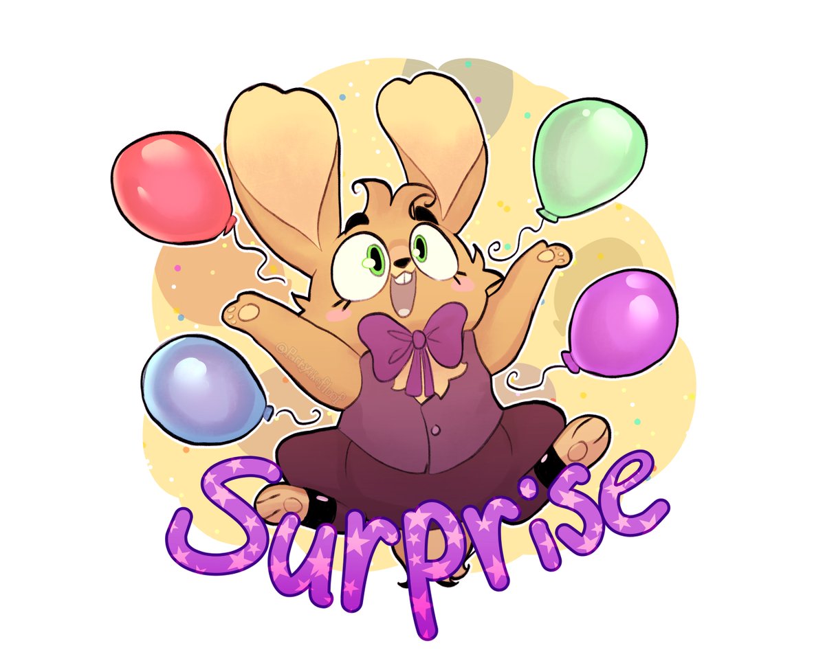 🎈A Bunny Surprise!🐇
This is now a sticker on my Redbubble
#fnaf #fnaffanart #fnafspringbonnie #springbonnie #art #myart #fanart