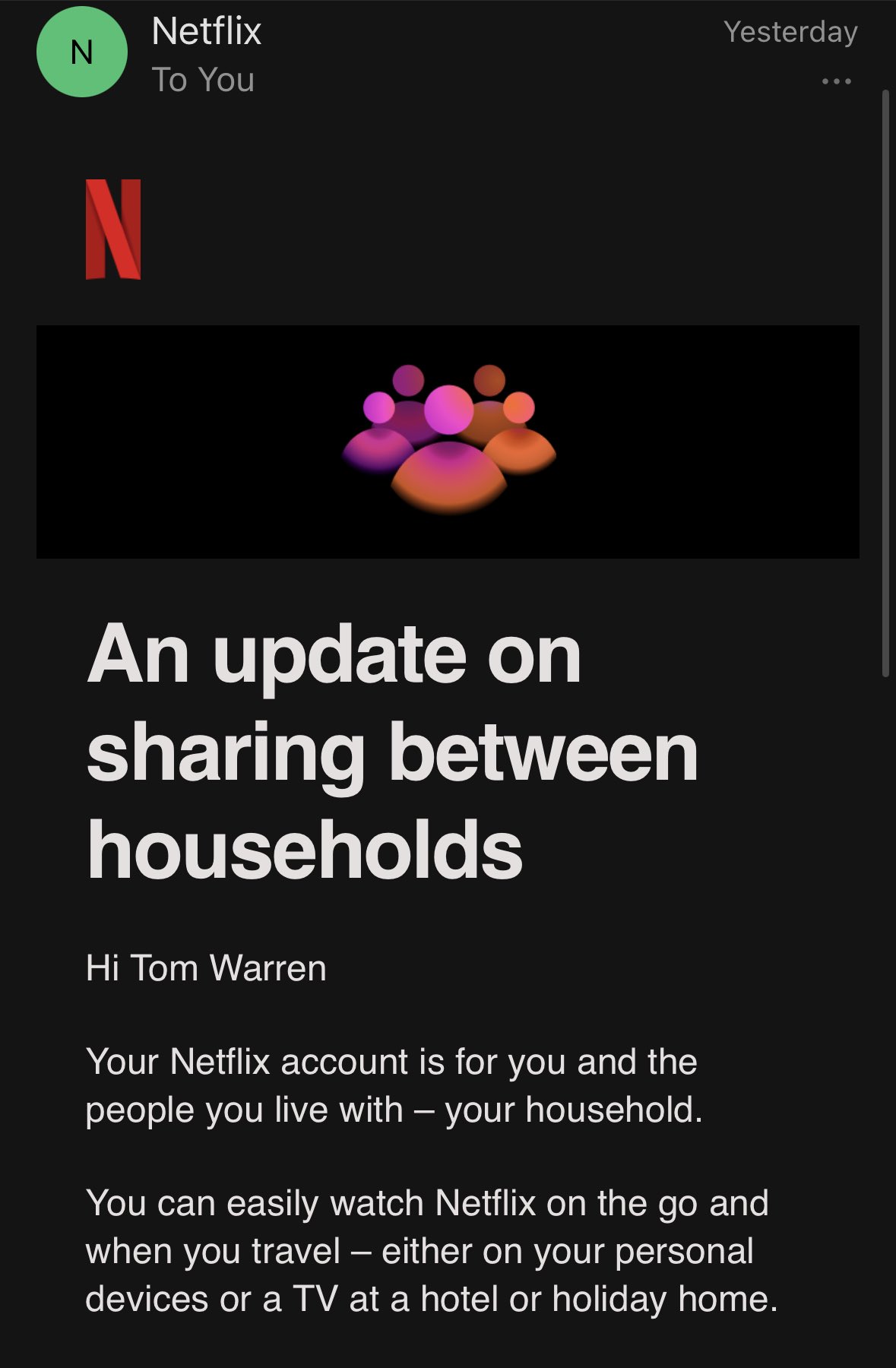 Update on Sharing - About Netflix