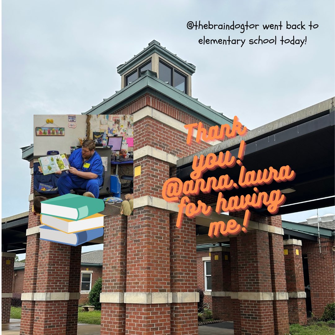 <a href="/thebraindogtor/">Ryan Gibson</a> got to go back to second grade to read today! It’s about time I learned how! Thanks to the kids for getting me all learned up and letting me hang out and read a few books today!