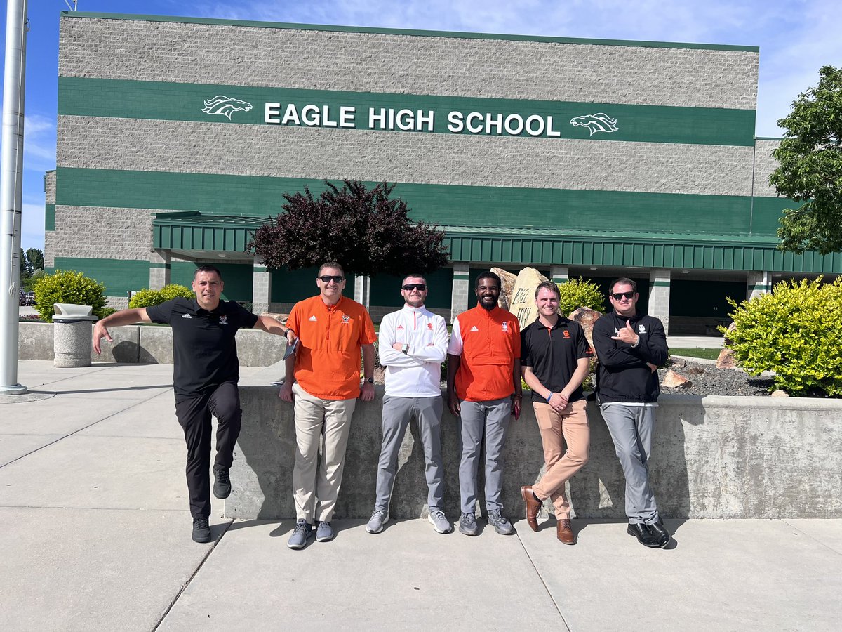 Loved getting to watch the Mustangs practice - Hoping to keep the Eagle Pipeline going! Home of current STUD <a href="/CortlandHorton/">Cortland Horton</a>, quickest guy in the gem state, <a href="/ianduarte__16/">Ian Duarte</a>, and tough-guy <a href="/KallRenner/">Kall Renner</a> . Who’s next!? #STATE