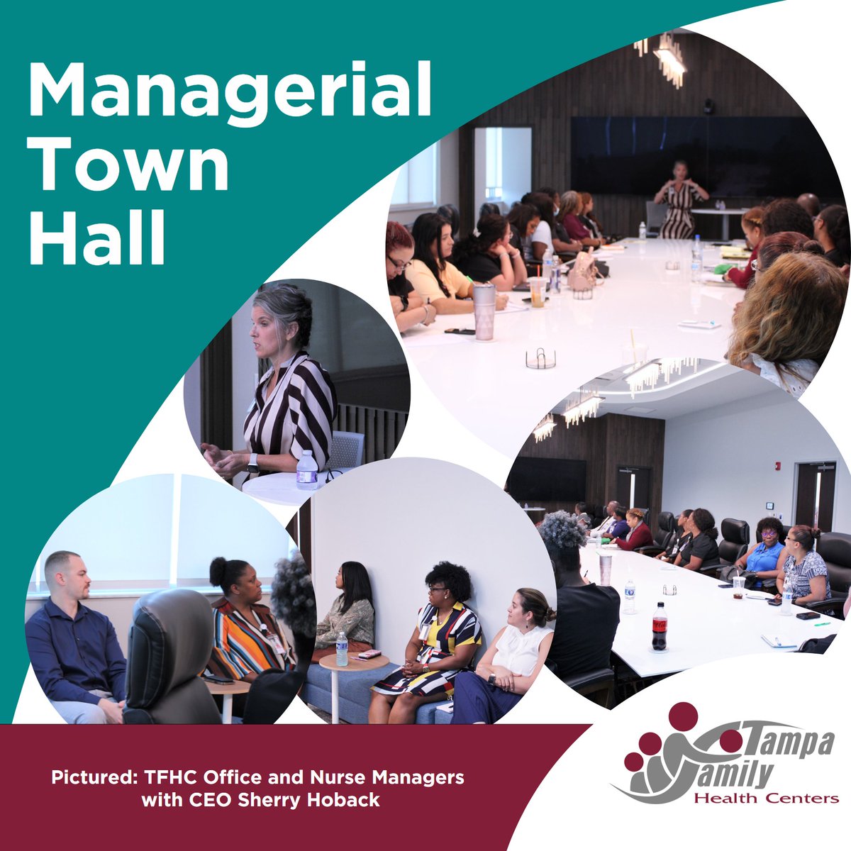 tampafamhealth's tweet photo. CEO Town Hall with our front line managers. Nothing better than spending time with our teams talking about healthcare - learning and growing - and what's on the horizon for Tampa Family Health Centers.
#TFHC #CommunityHealth #BetterTogether #OneTeam https://t.co/B2UIuAg05V