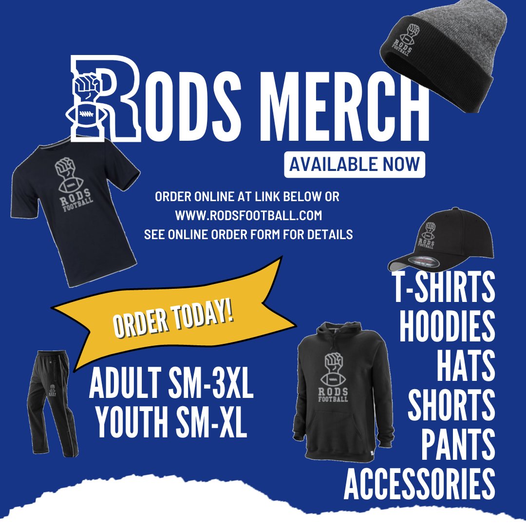 GoRods's tweet image. Gear up for the new season with some official Rods Merch and support your community football team! 🧢👕🧥Lots of things to choose from! Link below for all the deets!
stjamesrods2023.itemorder.com/shop/category/…