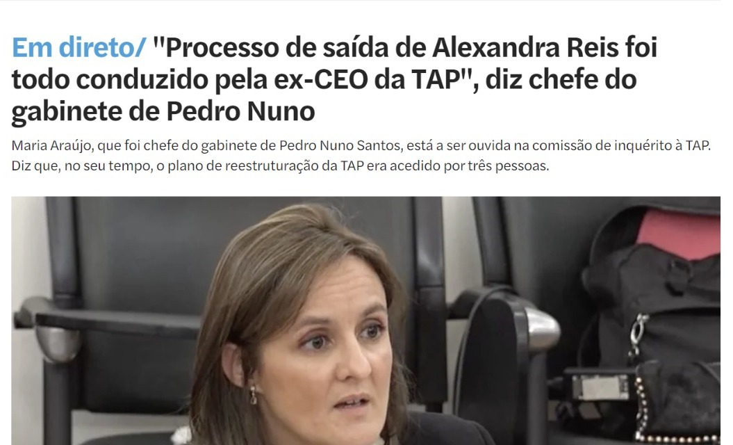 Hugcarvalho's tweet photo. Registo no @observadorpt da inquirição que realizei hoje na Comissão Parlamentar de inquérito à dra. Maria Araújo, ex-CG do ministro Pedro Nuno Santo. https://t.co/3sX9Yby6an