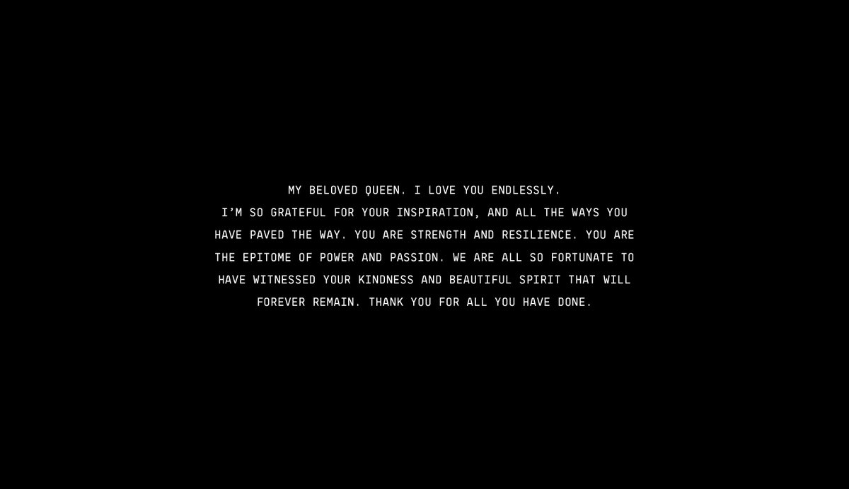 BeyLegion's tweet photo. Beyoncé dedicates a special message to Ms. Tina Turner. 🤍

#RestInPeaceTinaTurner https://t.co/z1uWndOS3N