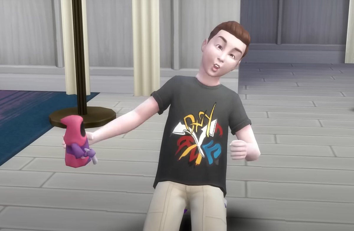 onlyabidoang's tweet photo. Fun fact: In The Sims 4 Nifty Knitting, once you've reached level 10 knitting skill, you'll be able to knit "Lil' Grim", a little Grim Reaper toy. However, if you give it as a gift to the actual Grim Reaper, he'll be pleased and your current age bar progression will be reset! https://t.co/Q3FsQj53qa