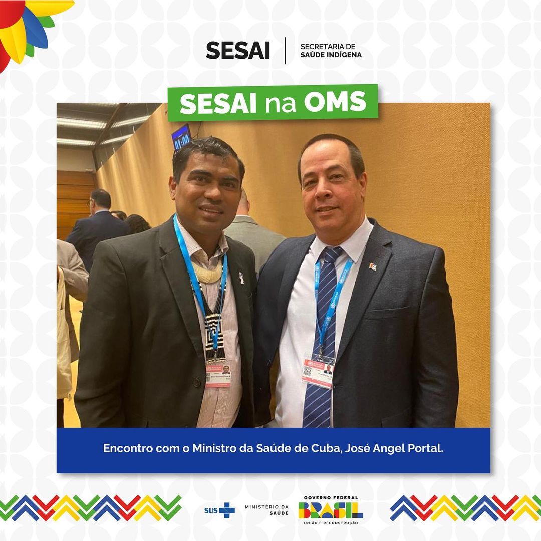 weibetapeba's tweet photo. acompanhei a Ministra Nísia Trindade na Assembleia Geral da OMS, em Genebra - Suíça.
A articulação entre os representantes dos países tem como objetivo o fortalecimento da troca de experiências sobre iniciativas em curso relacionadas à saúde dos povos indígenas. https://t.co/Fyy2vxeWQJ