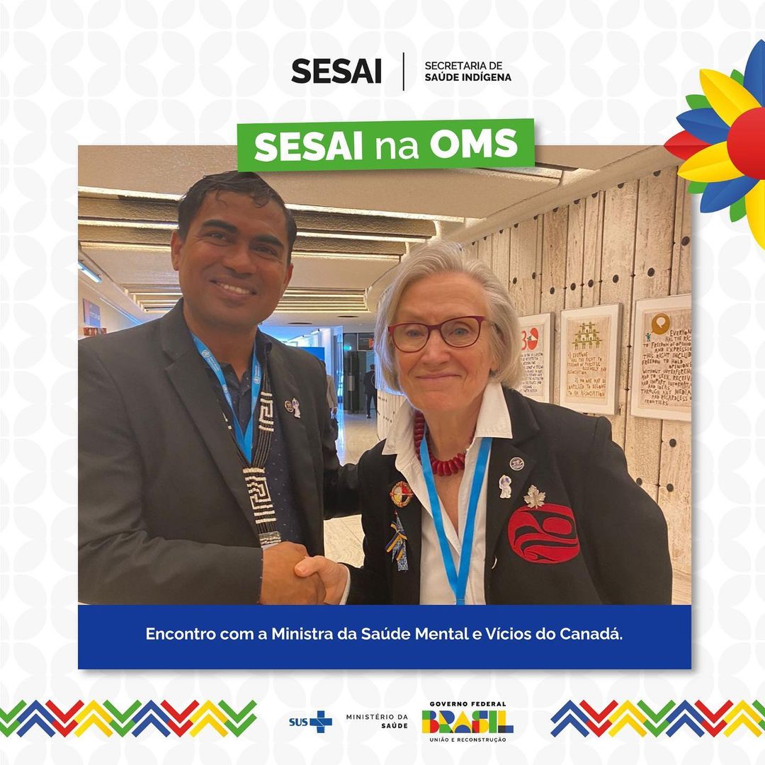 weibetapeba's tweet photo. acompanhei a Ministra Nísia Trindade na Assembleia Geral da OMS, em Genebra - Suíça.
A articulação entre os representantes dos países tem como objetivo o fortalecimento da troca de experiências sobre iniciativas em curso relacionadas à saúde dos povos indígenas. https://t.co/Fyy2vxeWQJ