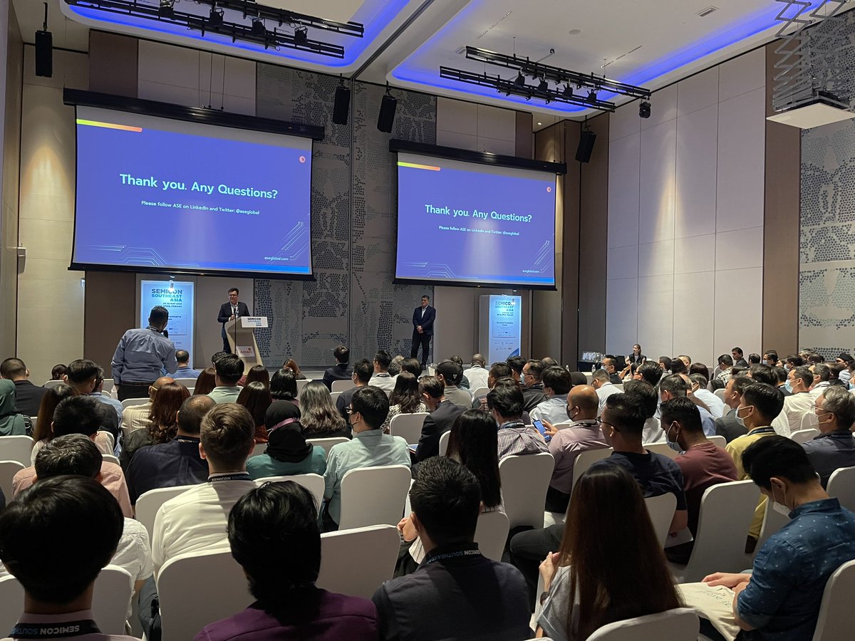 aseglobal's tweet photo. Day 2 of #SEMICONSEA excitement. Charles Lee did us proud with his presentation of the impact of advanced packaging and how ASE is contributing to the growth of the ecosystem through innovation and creative solutions. We’re laser focused on ASE #VIPACK which is driving the advancement of heterogeneous integration and the implementation of viable #chiplet packaging solutions. 
In addition,  Ting-Ting Kuo  made her debut promoting ASE at the #MeettheExperts stage. Her presentation was lively and informative, generating great enthusiasm from the audience and exhibitors nearby. #ASEBrand #techforgood