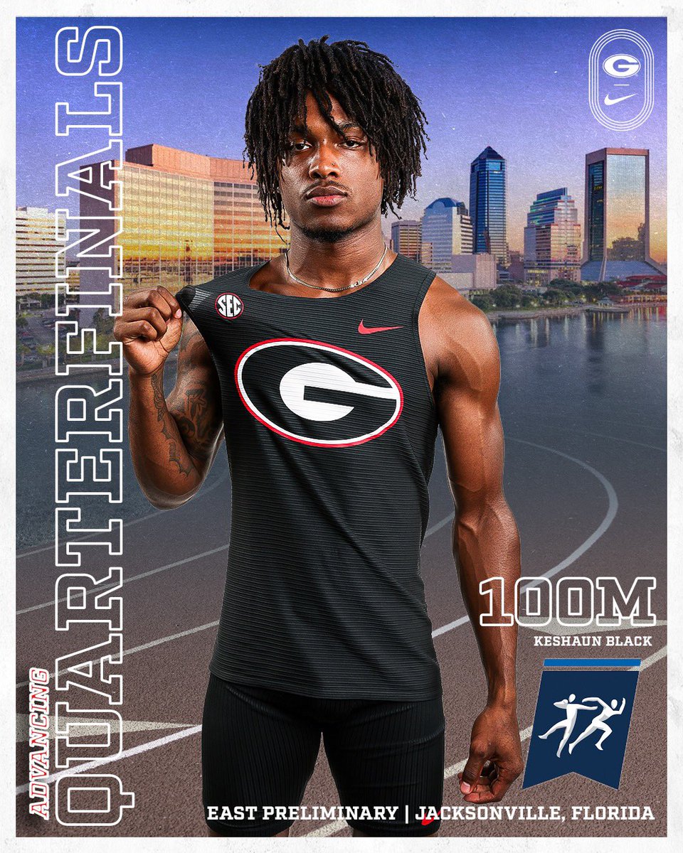 HUGE qualifier for Keshaun Black in the 100m as he clocks a personal record 10.17 to earn a spot in the quarterfinal.

#GoDawgs | #NCAATF