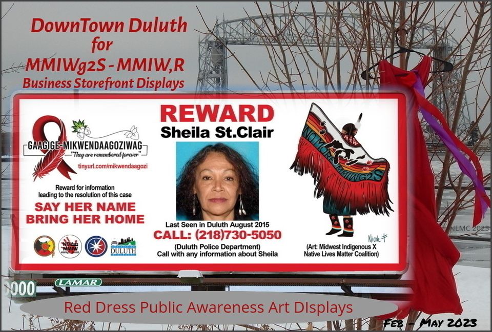 facebook.com/events/s/downt…
Billboard for the Missing for the Month of May
In Duluth in conjunction with National Day of Awareness for MMIWG