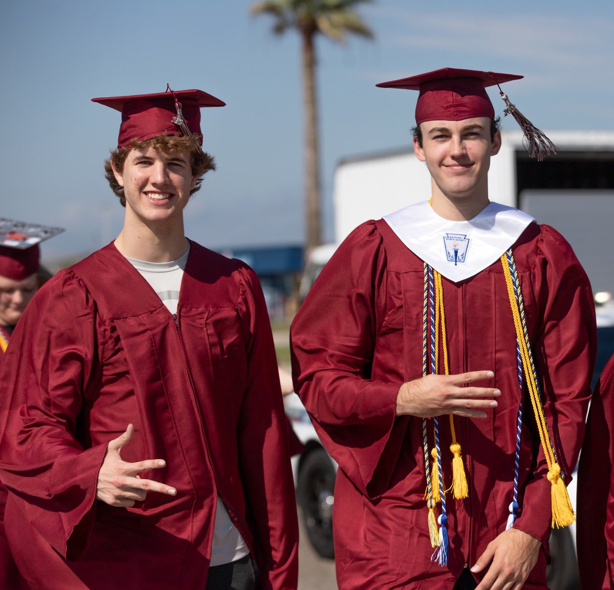 Our guys <a href="/DrasutisLukas/">Lukas Drasutis</a> &amp; <a href="/HaydenW2023/">Hayden Wilson</a> enjoying the senior walk today❕ Congrats to all of the class of 2️⃣0️⃣2️⃣3️⃣❕

📸 <a href="/TylerBills_12/">Tyler Bills</a> 

#CPH #TOGETHER #SWARM