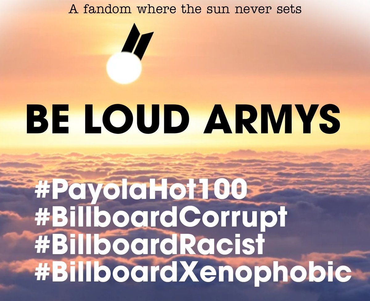 빌보드야 잊은 적 없다

Billboard racist     
Billboard xenophobic    
#PayolaHot100  
#BillboardCorrupt 
#BillboardRacist 
#BillboardXenophobic