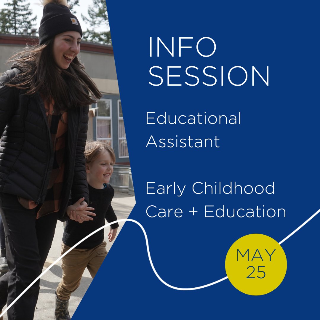 NIC_first's tweet photo. Hey #ComoxValley  👋

Remember, 😀 the Educational Assistant and Early Childhood Care &amp; Education Info Session is tomorrow! 

⌚ Doors open at 5:30 pm with the session beginning at 6:00 pm in Puntledge Hall 121

https://t.co/5gI3uADAja

#EarlyChildhoodCare #EducationalAssistant https://t.co/JL0R67YKUk