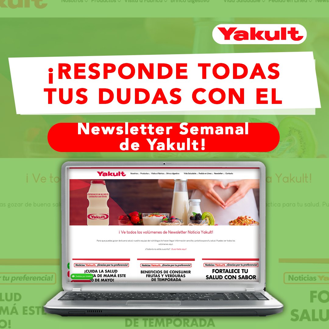 yakultoficial's tweet photo. 🥛 ¿Por qué no existe el Yakult de 1 litro❓
Esta pregunta y muchas más son respondidas a diario en nuestro Newsletter semanal. ¡Suscríbete y ve todos los volúmenes de nuestra suscripción!
#YakultMéxico #EnTodoMomento #YakultMeCaesMuyBien https://t.co/QxcosXut0l