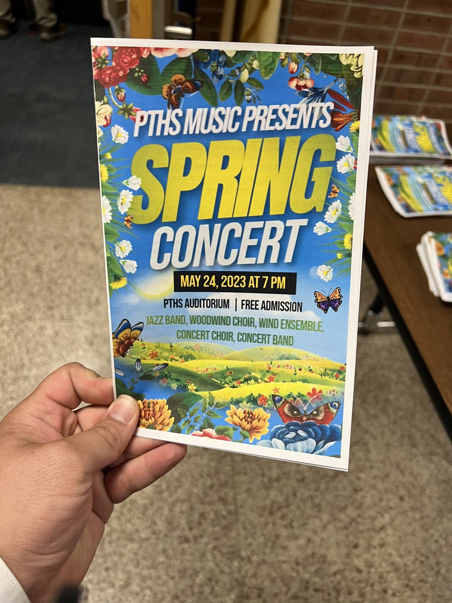 Spring Concert 🎵 🎶 @pthsnation always has the best music! I am totally blown away! 🎼 @RichHayzler @MichaelPortas @Peq_Curr_Inst @panthertownNJ