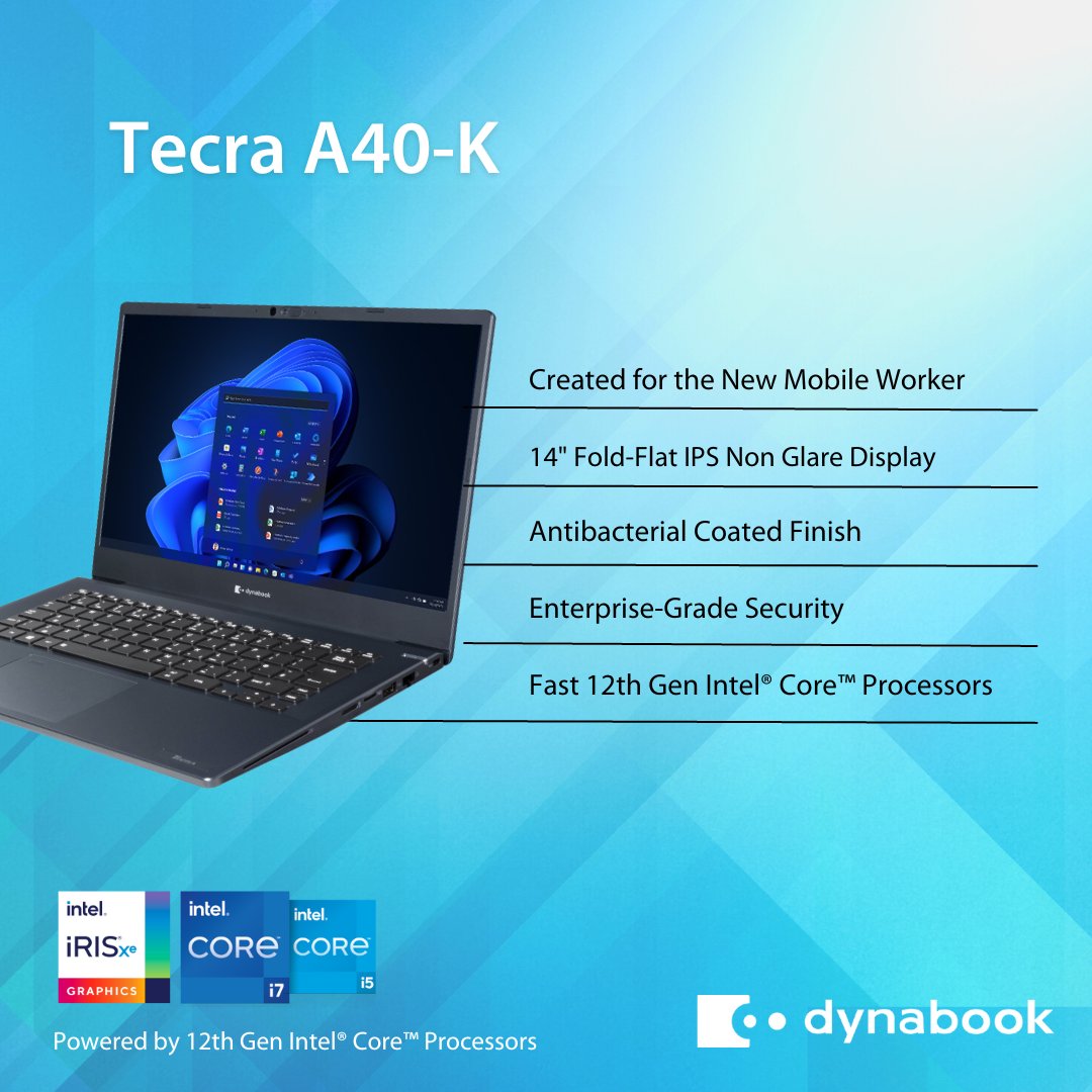 Featuring powerful processors, robust connectivity, and enterprise grade security, Dynabook’s Tecra range delivers on all levels. 

Visit for our full Tecra range:
anz.dynabook.com/laptops/tecra/

#DynabookANZ #WeAreDynabook #Dynabook #laptop #techtrends #innovation #businesslaptop