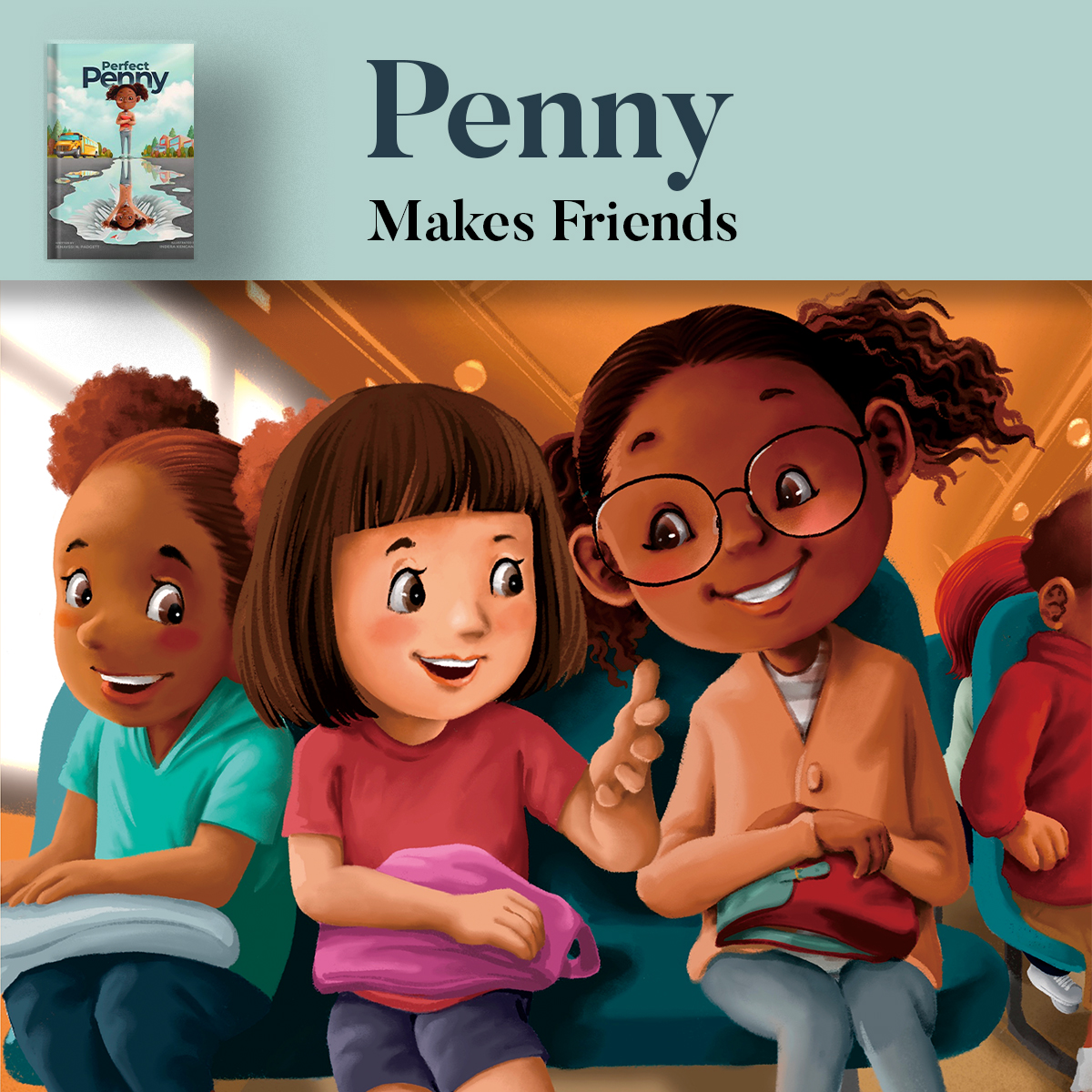 Penny fearlessly steps out of her comfort zone and opens her heart to new connections. Get a copy of the book Perfect Penny written by Jenayssi Padget now by clicking the link perfectpennyseries.com #perfectpenny #childrenbook #author #booklaunch #newbook #authorlife