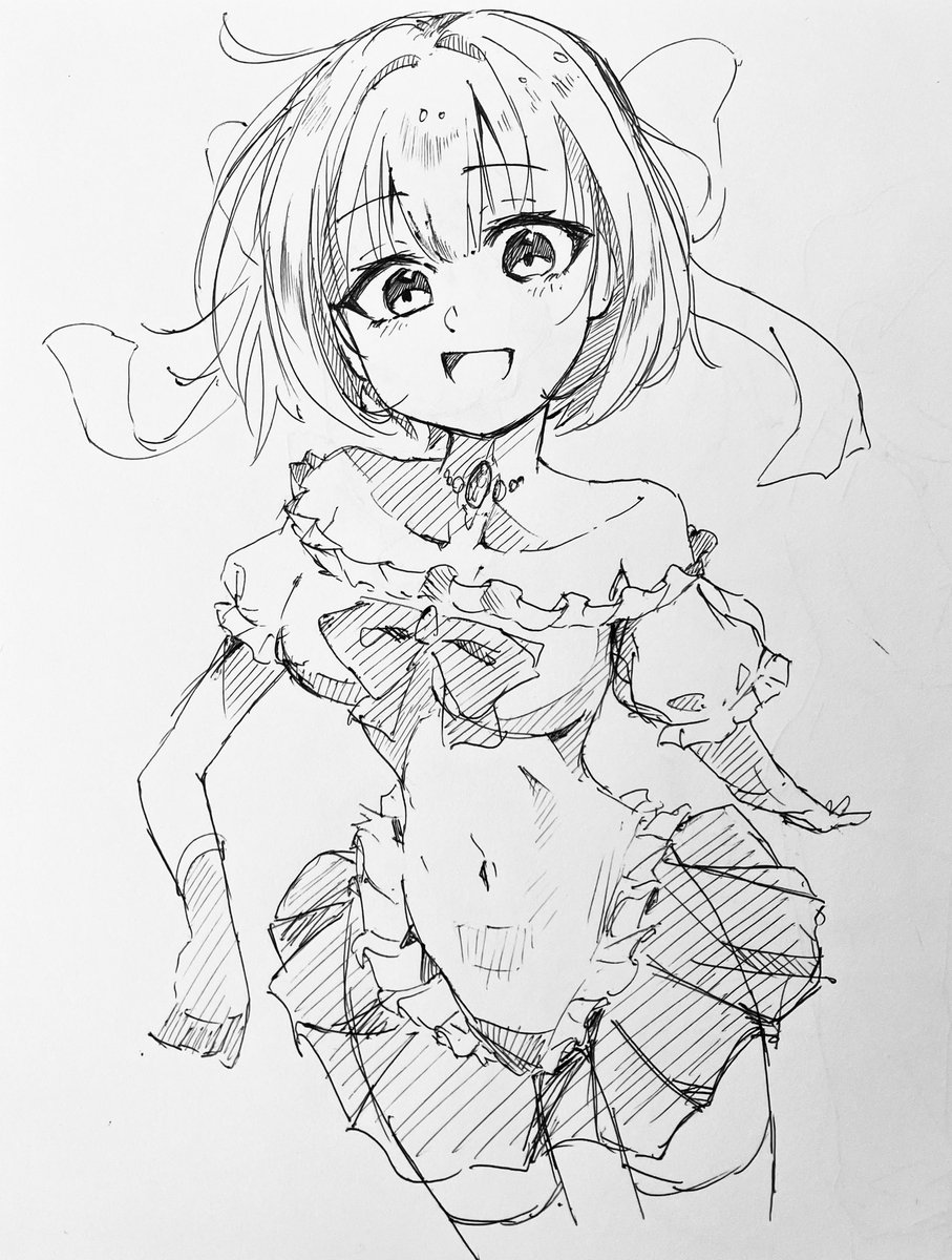 10分で描いた魔法少女  #落書き