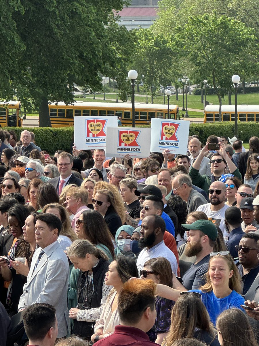 BelieveInHome's tweet photo. Several of our staff shared at the Capitol today, celebrating wins from the legislative session. We loved cheering on #BringItHomeMN rent support and all the investments in housing!

#AffordableHousing #mnleg https://t.co/FVPCfqfRGa